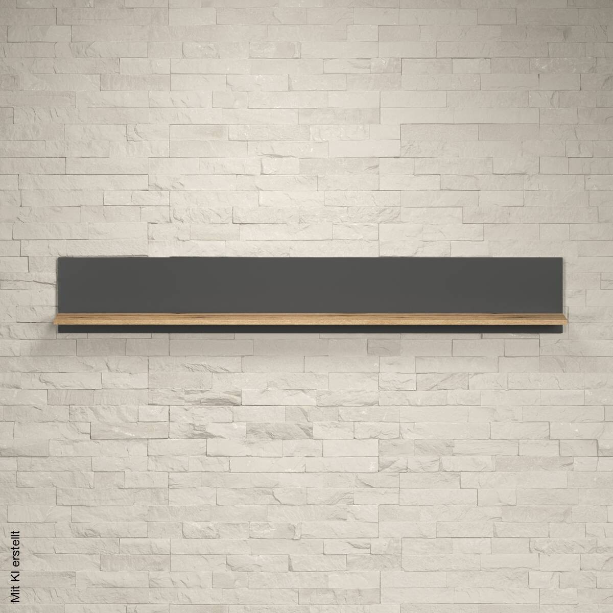 Wandboard Esteban anthrazit Eiche Evoke Coast Nachbildung B/H/T: ca. 167x25x17 cm