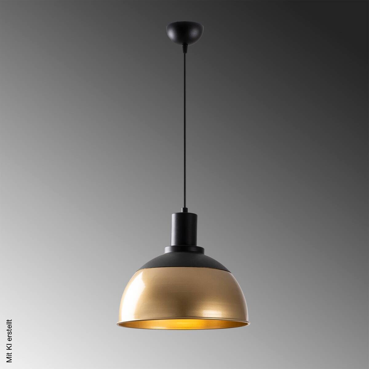 Opviq Pendelleuchte messing schwarz B/H/T: ca. 30x124x30 cm E27 1 Brennstellen