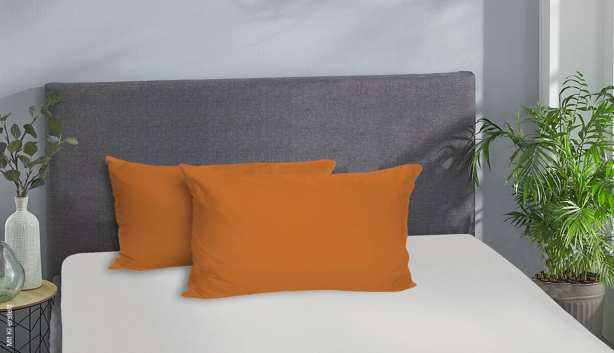 Kissenbezug Jersey rost Baumwolle B/L: ca. 40x80 cm