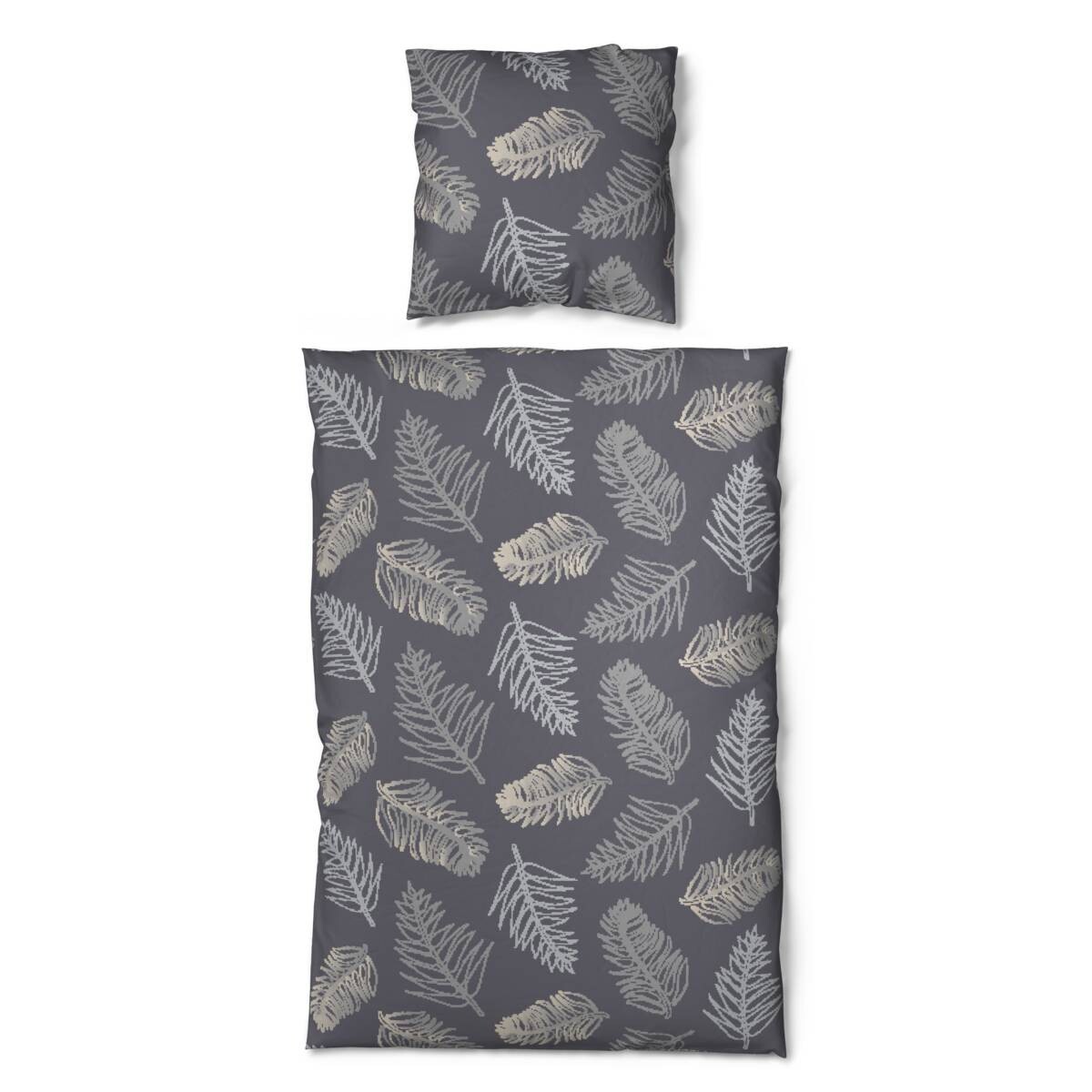 Sensation Microfaser Bettwäsche anthrazit 100% Polyester B/L: ca. 135x200 cm