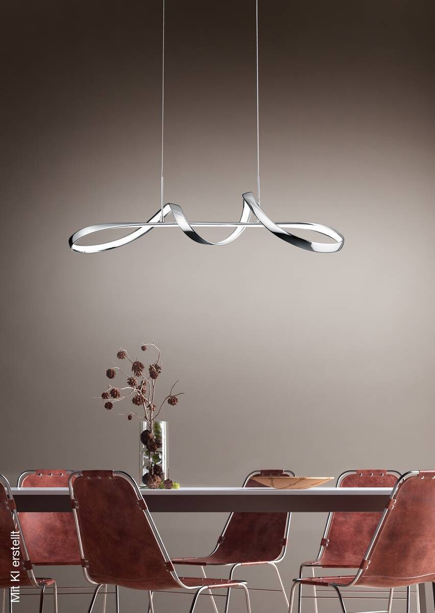 Reality Pendelleuchte Perugia Chrom Metall B/H/T: ca. 81x150x46 cm 1 Brennstellen