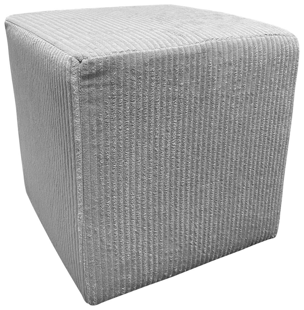 Hocker Tok Lagos grau schwarz Kunststoff Styropor Schaumstoff Kord B/H/T: ca. 45x42x45 cm