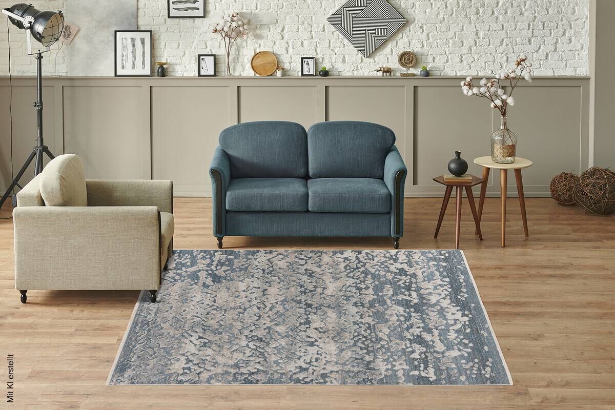 Kayoom Kurzflorteppich Milan 325 anthrazit B/H/L: ca. 160x0,5x230 cm