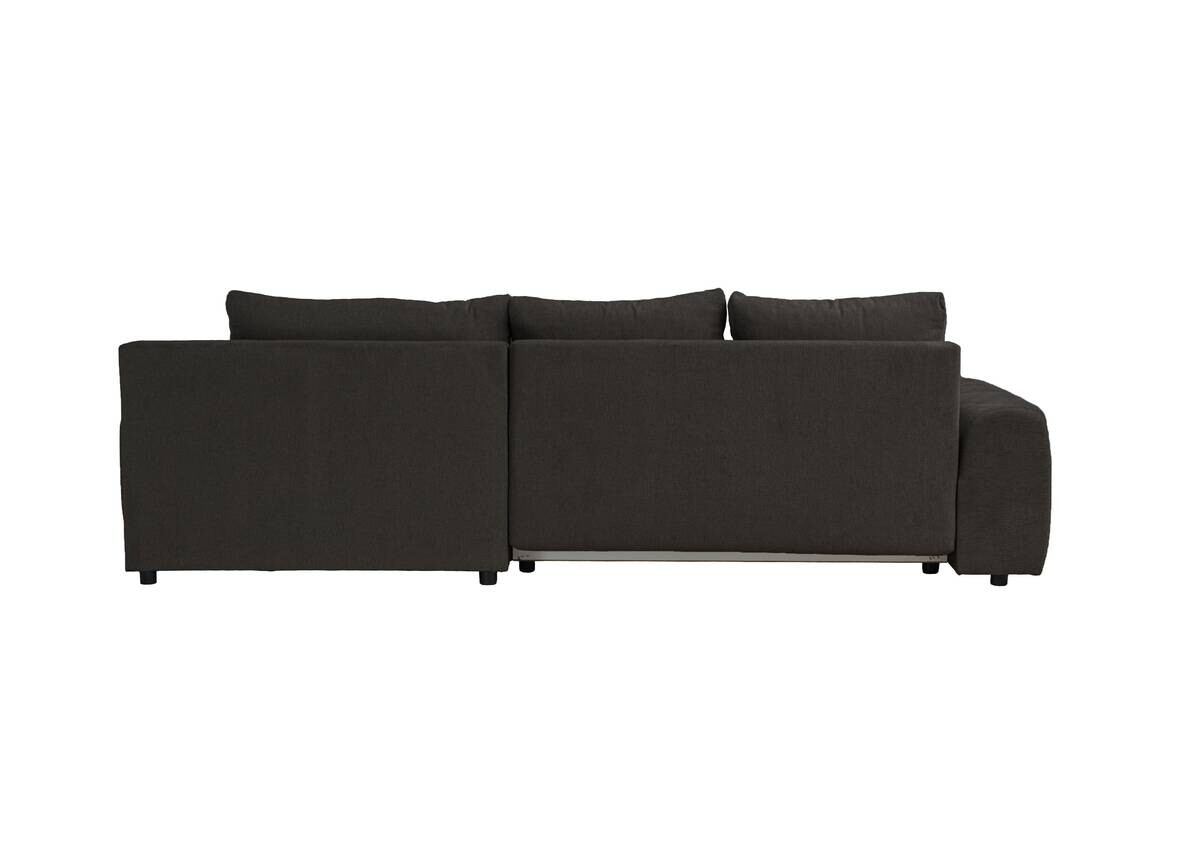 Ecksofa mit Bettfunktion und Bettkasten Lorenz schwarz Microfaser B/H/T: ca. 284x74x180 cm