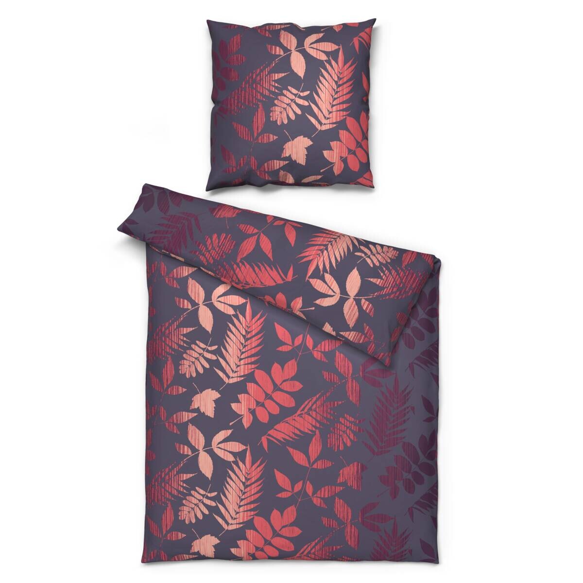 Sensation Baumwoll Bettwäsche Cotton touch bordeaux lila 52% Baumwolle, 48% Polyester B/L: ca. 135x200 cm