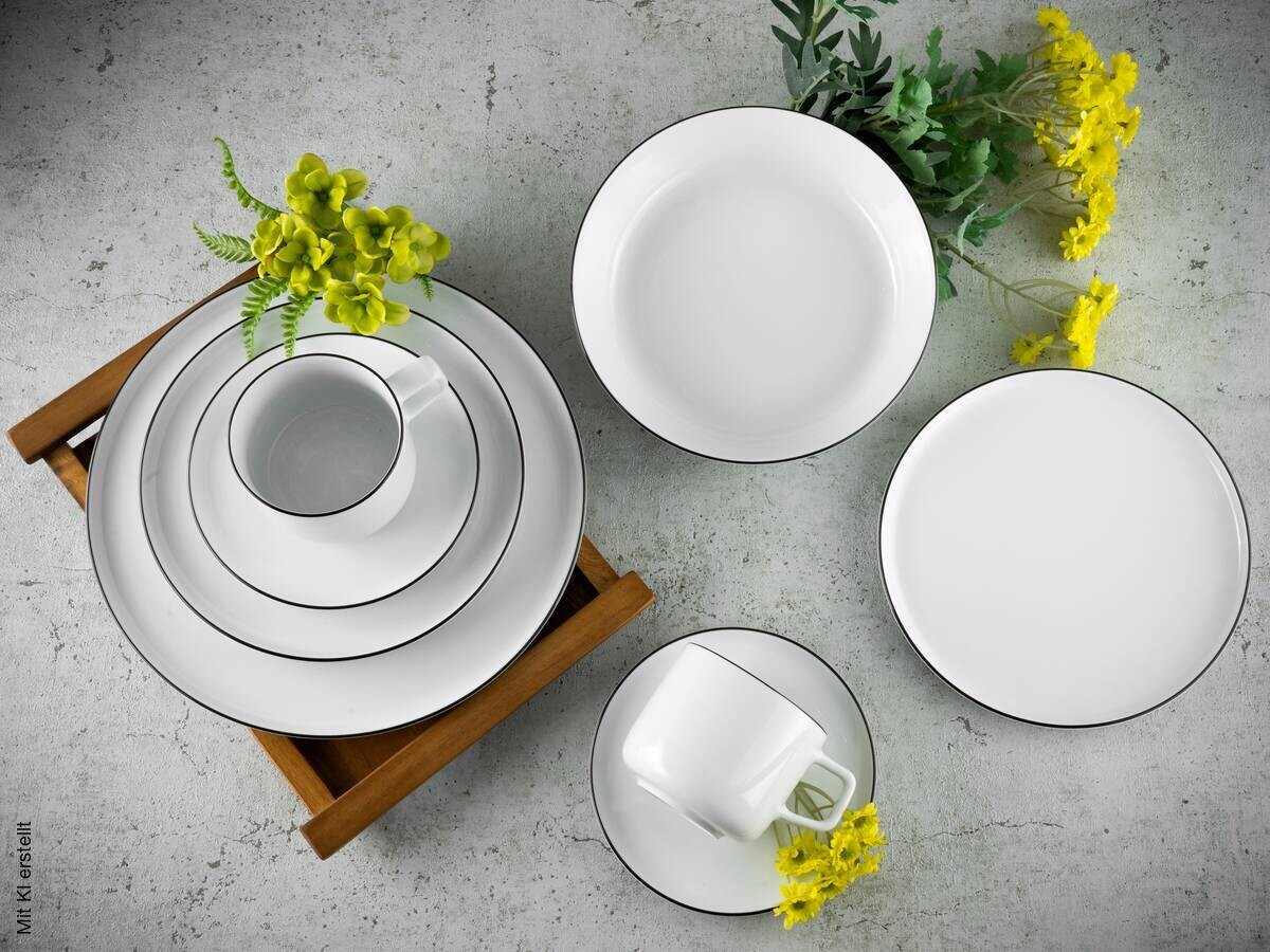CreaTable Service Chef Collection weiß Porzellan 30 tlg.