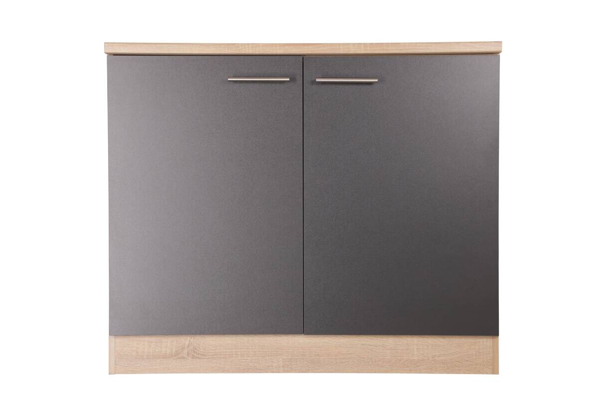 Spülenunterschrank Merle grau B/H/T: ca. 100x85x60 cm