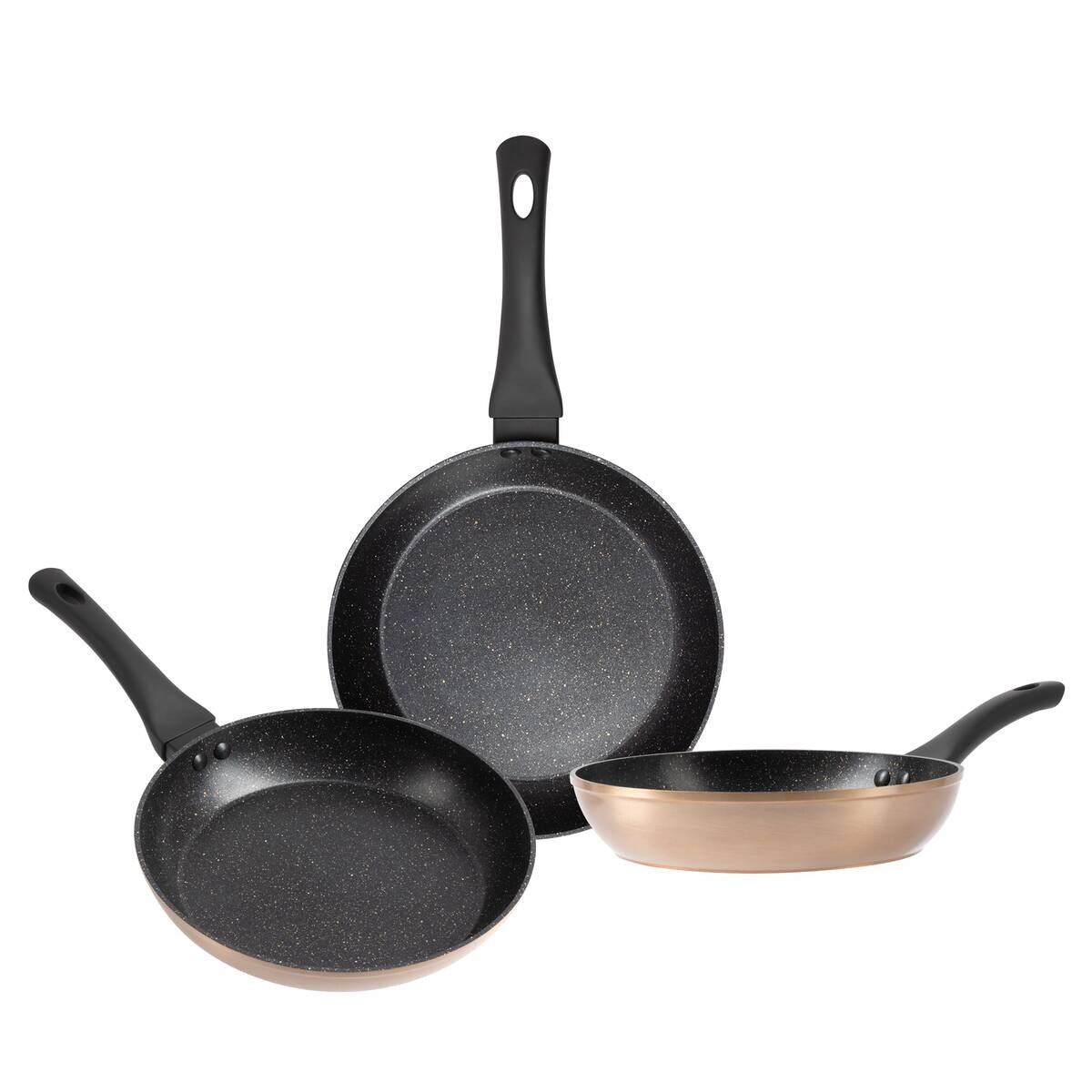 SAN IGNACIO Pfannenset CHERRY schwarz Aluminium 3 tlg.