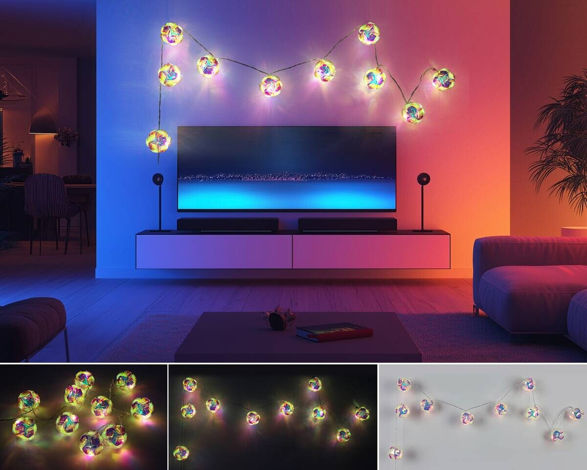 Nolo LED-Lichterkette String transparent B/H/T: ca. 165x5x4 cm