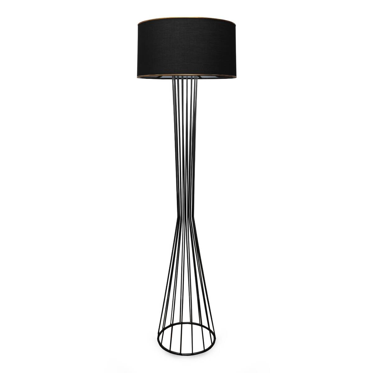 Opviq Stehlampe schwarz Metall B/H/T/L/D: ca. 38x155x38x38x38 cm E27 1 Brennstellen