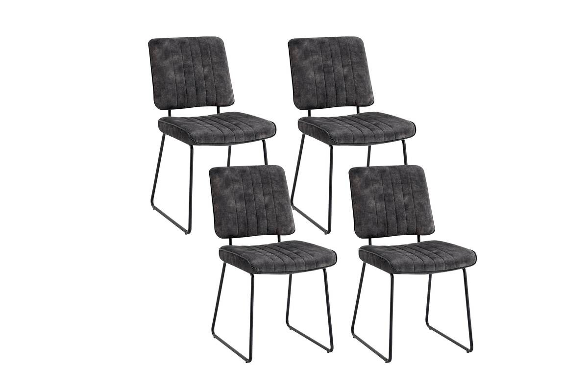 Stuhl LIAM 4er-Set anthrazit B/H/T: ca. 45x83x61 cm