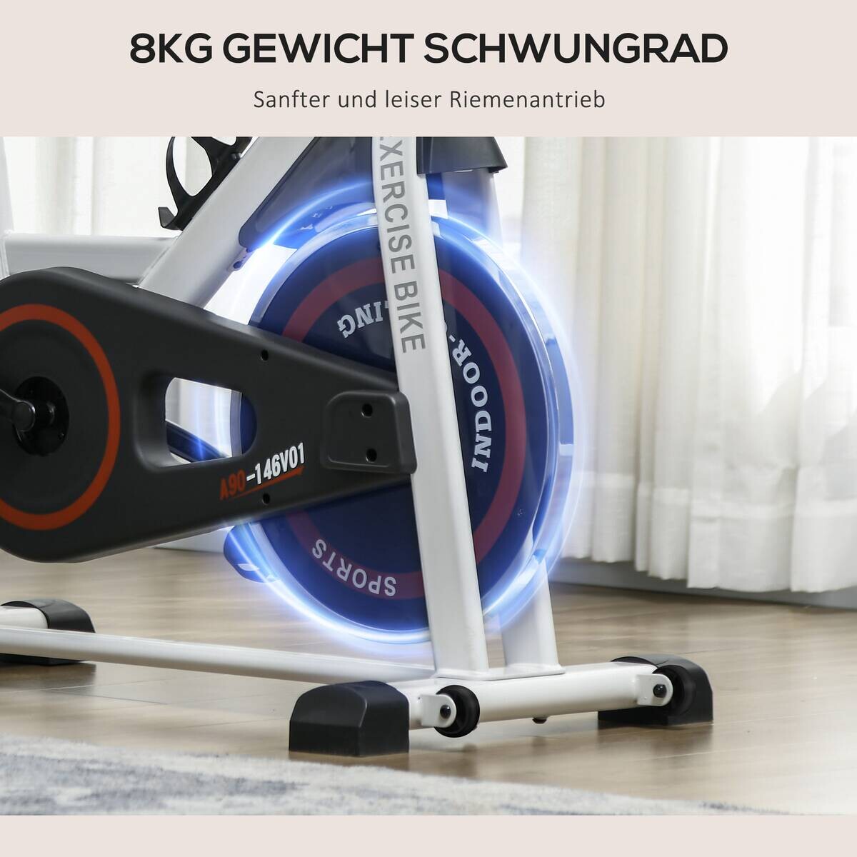 HOMCOM Ergometer schwarz Stahl B/H/L: ca. 53x114x103 cm