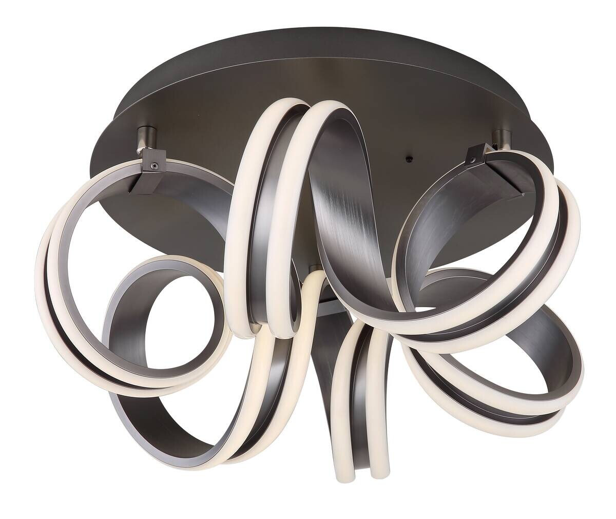 GLOBO Deckenleuchte dunkelgrau Opal Metall Aluminium H/D: ca. 25x46 cm 1 Brennstellen