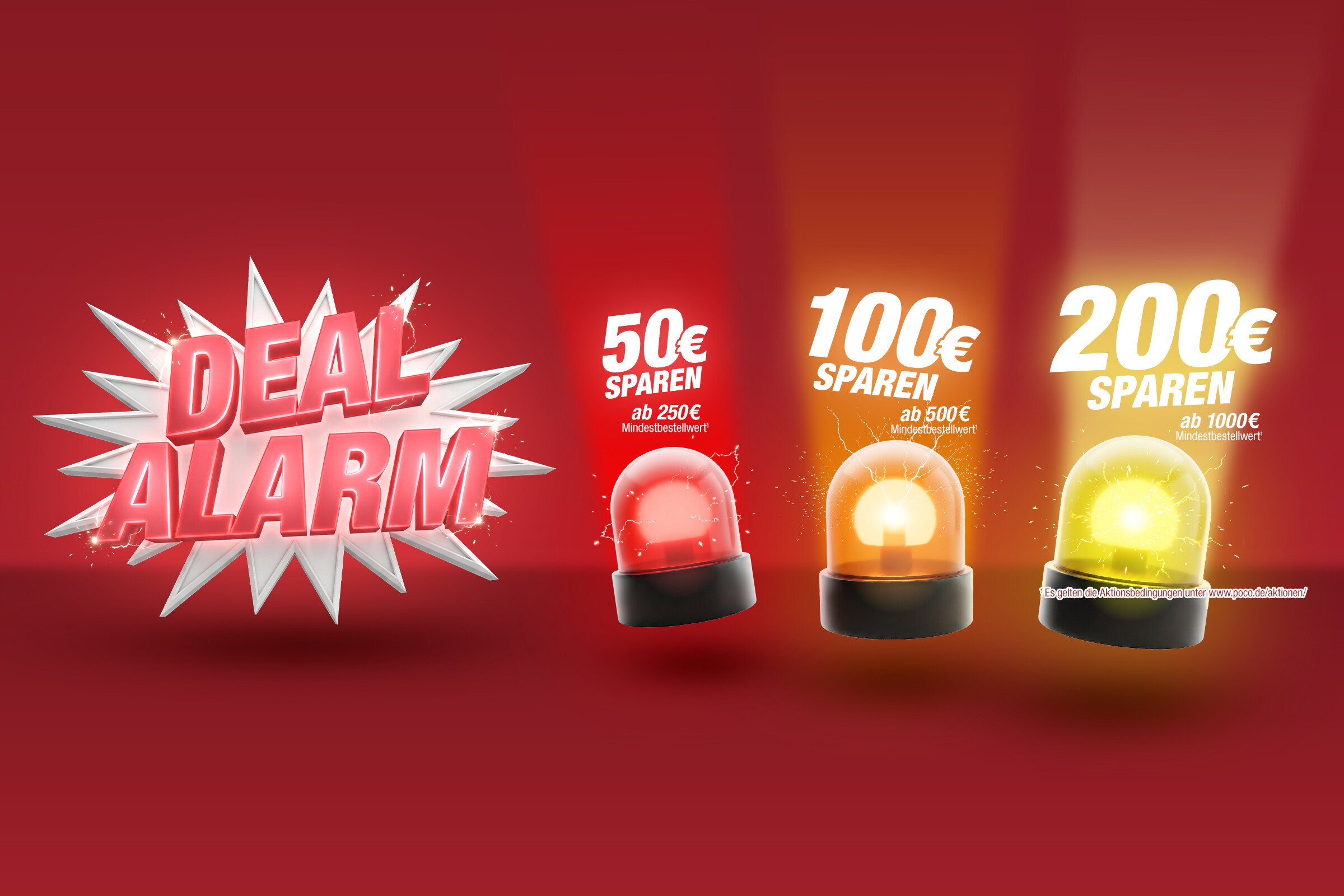 """Deal Alarm"" 50 € - MBW 250 € 100 € - MBW 500 € 200 € - MBW 1.000 €-23"