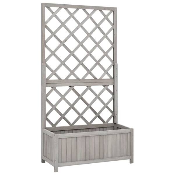 Gartenspalier grau Holz B/H/L: ca. 30x135x70 cm
