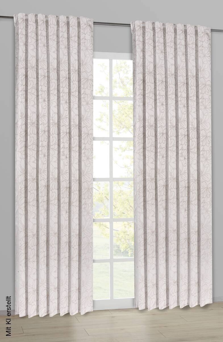 Kombivorhang Julia beige 100% Polyester B/L: ca. 140x245 cm