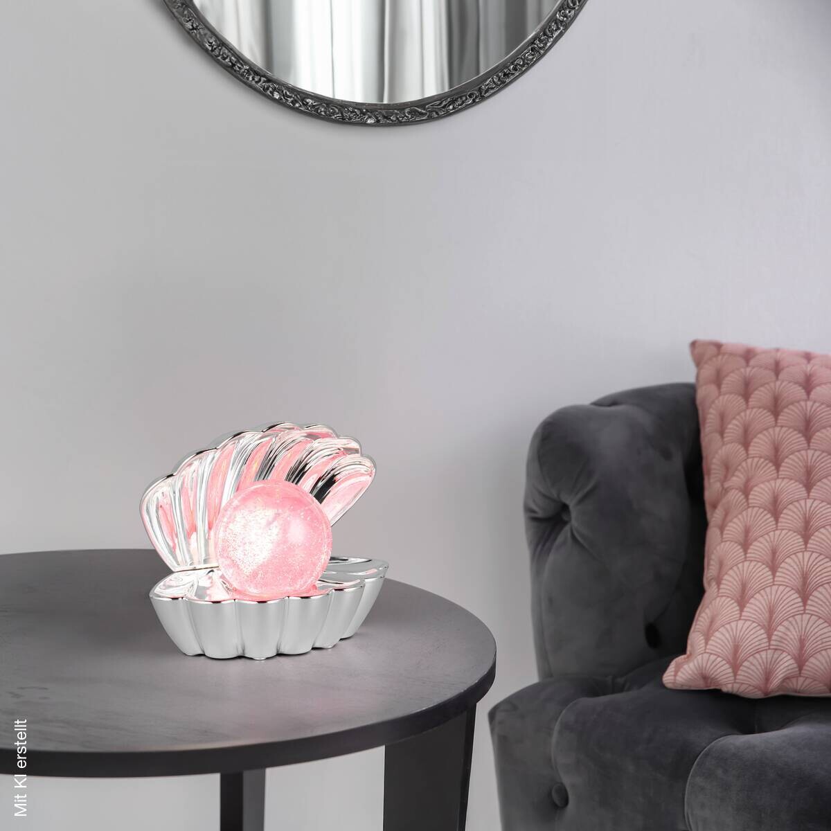 Reality LED-Tischleuchte Shelly Chrom Kunststoff B/H/L: ca. 17,5x14,5x12,5 cm