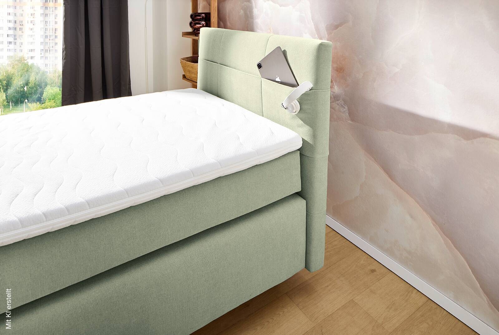 Boxspringbett Pistazie Liegefläche B/L: ca. 100x200 cm