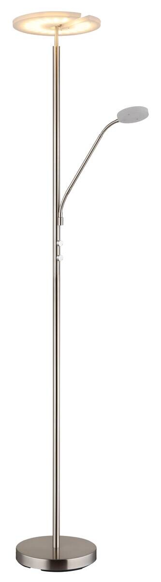 GLOBO Deckenfluter Satiniert nickel matt Acryl Metall H/D: ca. 180x30 cm 1 Brennstellen