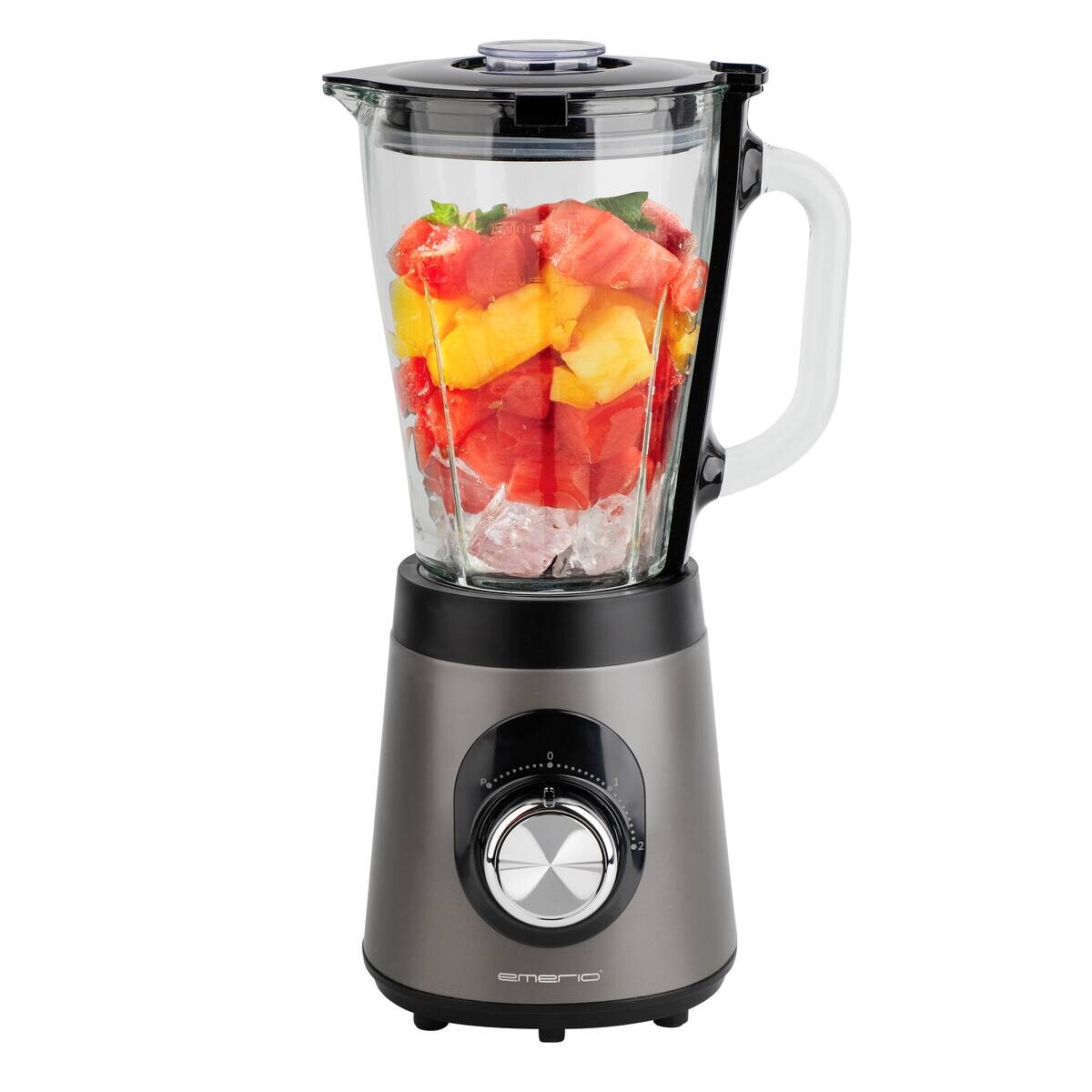 Emerio Standmixer schwarz titanfarbig Glas B/H/L: ca. 21,7x39,5x18 cm