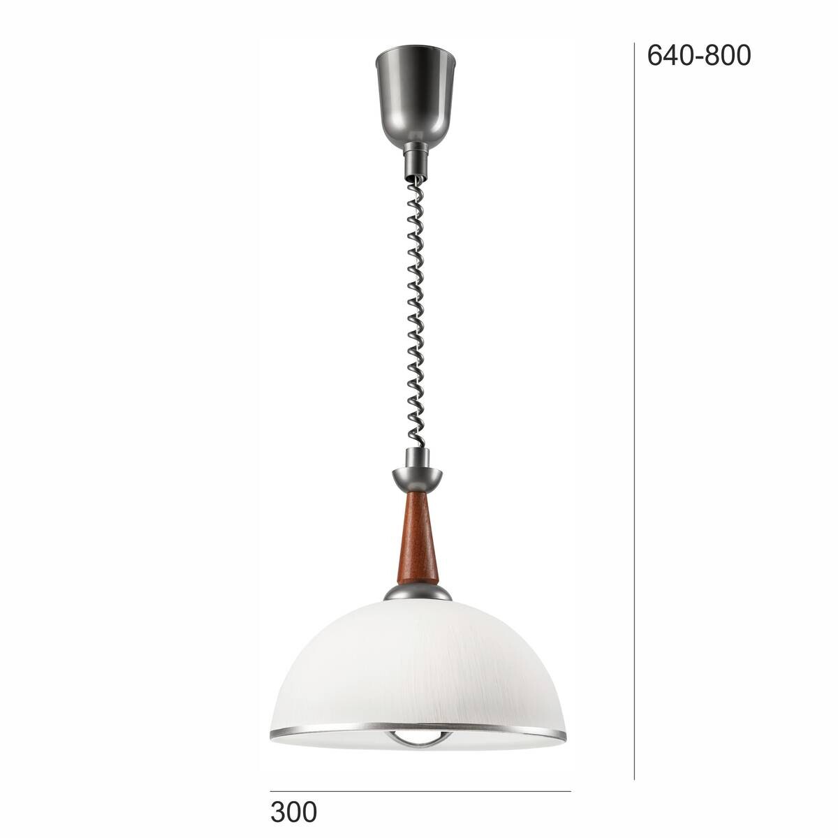 Lamkur Deckenleuchte silber Glas B/H/L: ca. 64x30x64 cm E27 1 Brennstellen