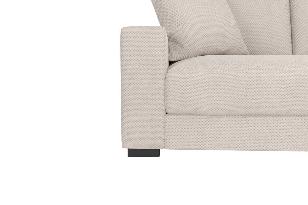 Ecksofa creme Microfaser B/H/T: ca. 300x83x190 cm