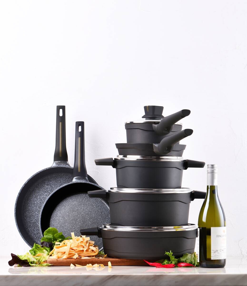 SAN IGNACIO Topfset BISTRO silber Aluminium 3 tlg.