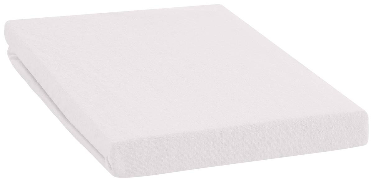 Jersey Spannbetttuch weiß 100% Baumwolle B/L: ca. 70x140 cm