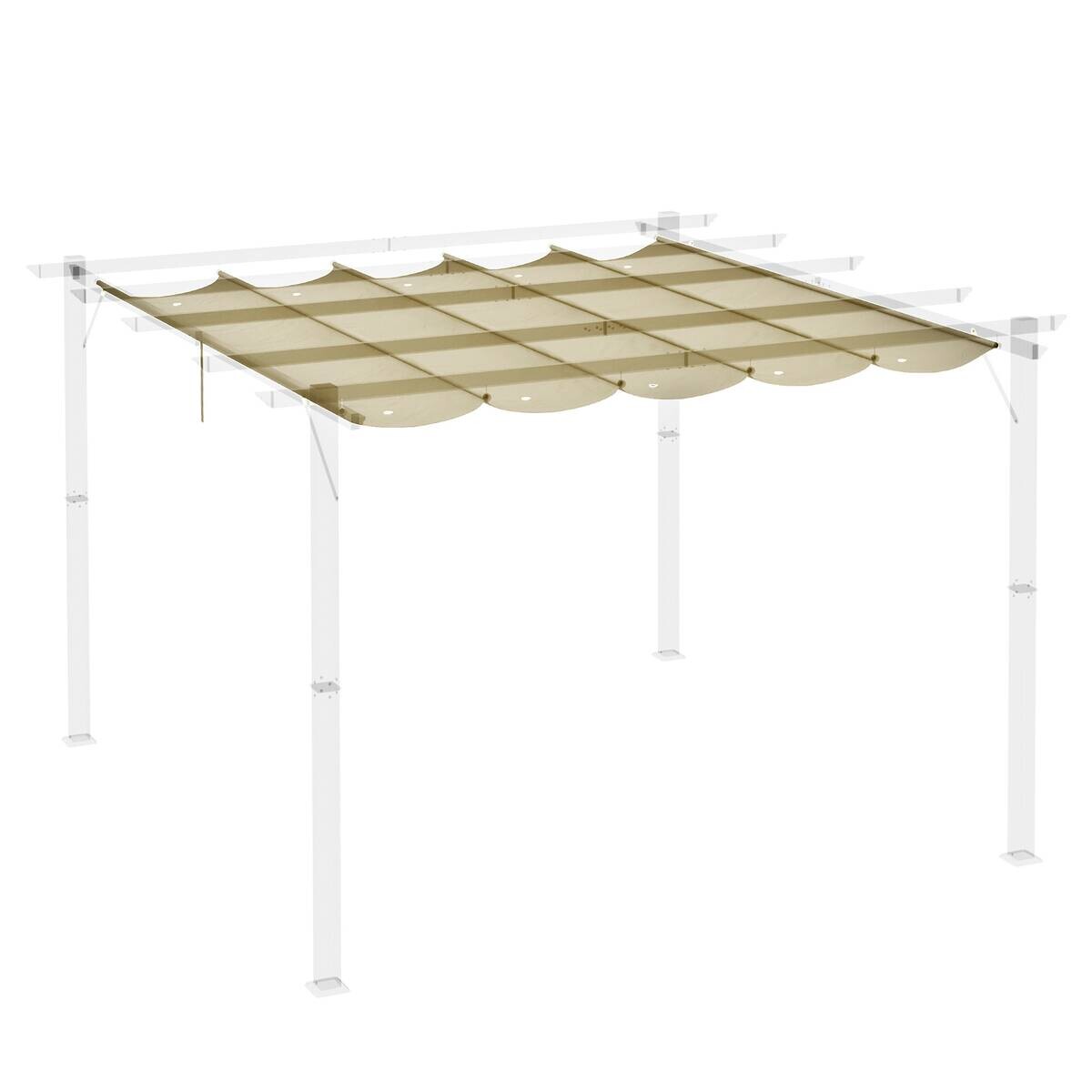 Outsunny Ersatzdach beige Polyester B/H/L: ca. 260x6x350 cm
