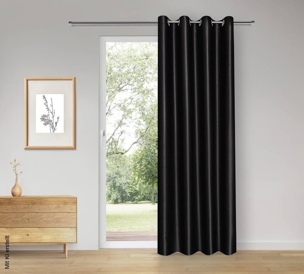 Happy Home Verdunklungsvorhang schwarz 100% Polyester B/L: ca. 140x245 cm