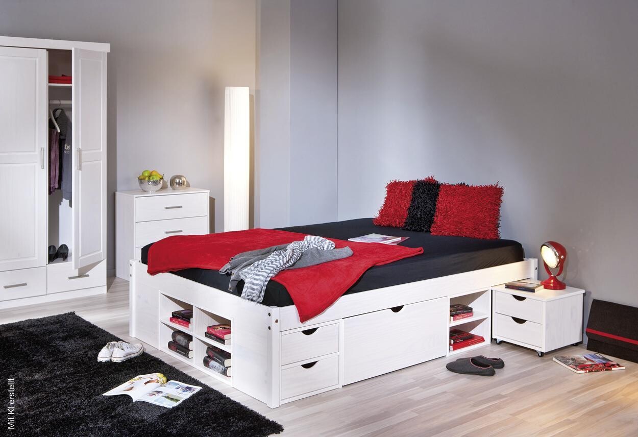 Funktionsbett Till weiß Liegefläche B/L: ca. 160x200 cm
