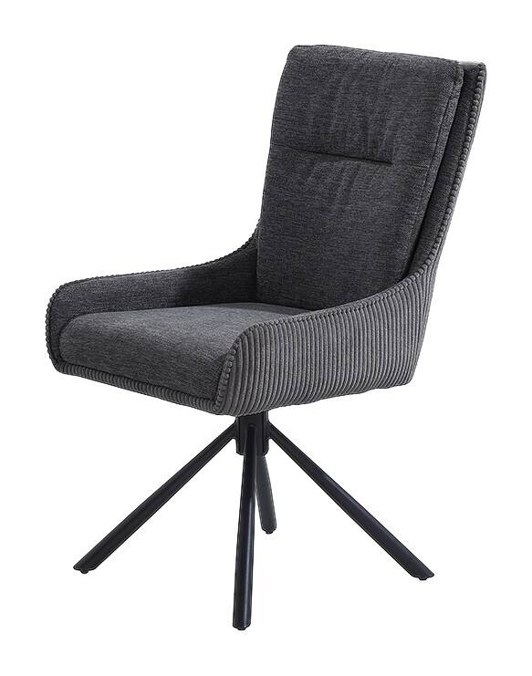 Drehstuhl anthrazit Webstoff B/H/T: ca. 56x98x65 cm