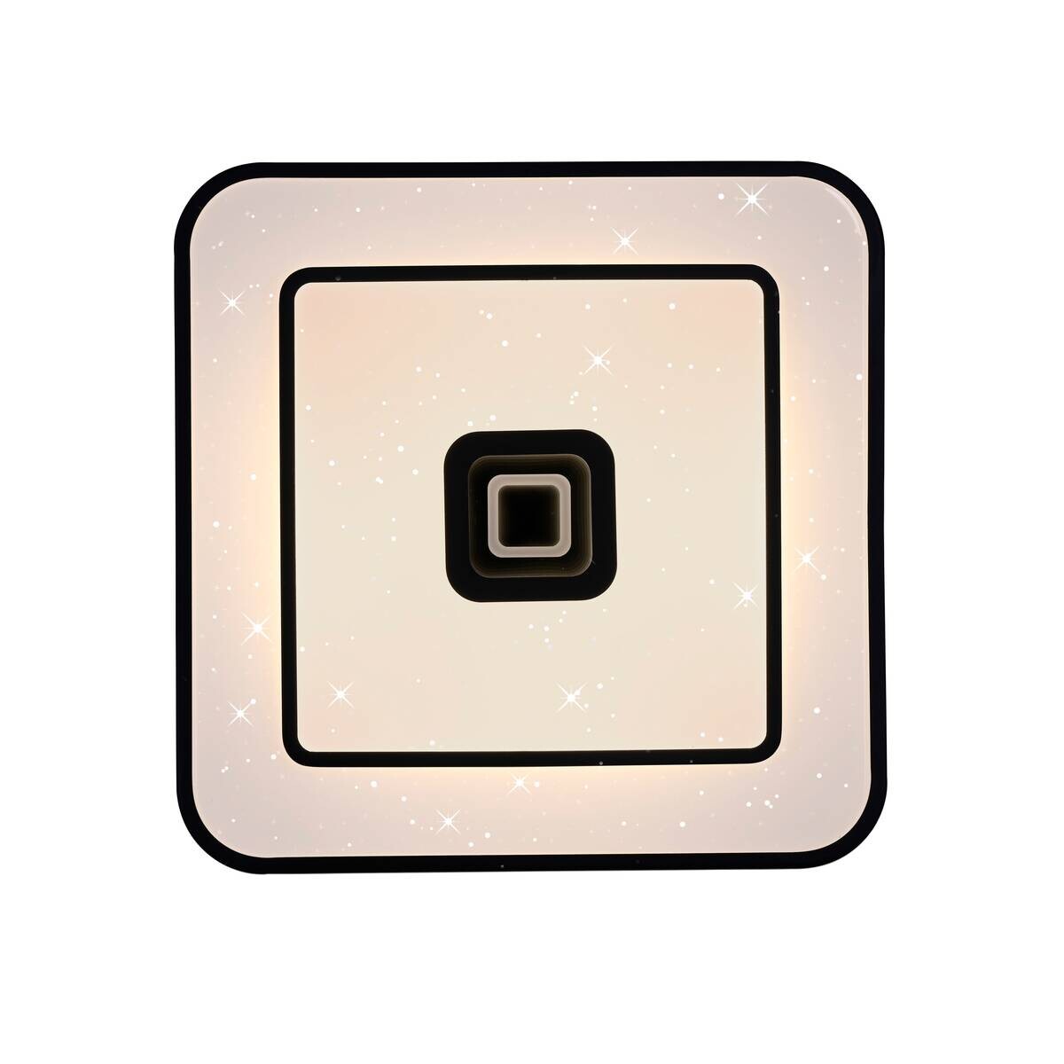 Just Light LED-Deckenleuchte Turanus schwarz B/H/L: ca. 48x7,5x48 cm