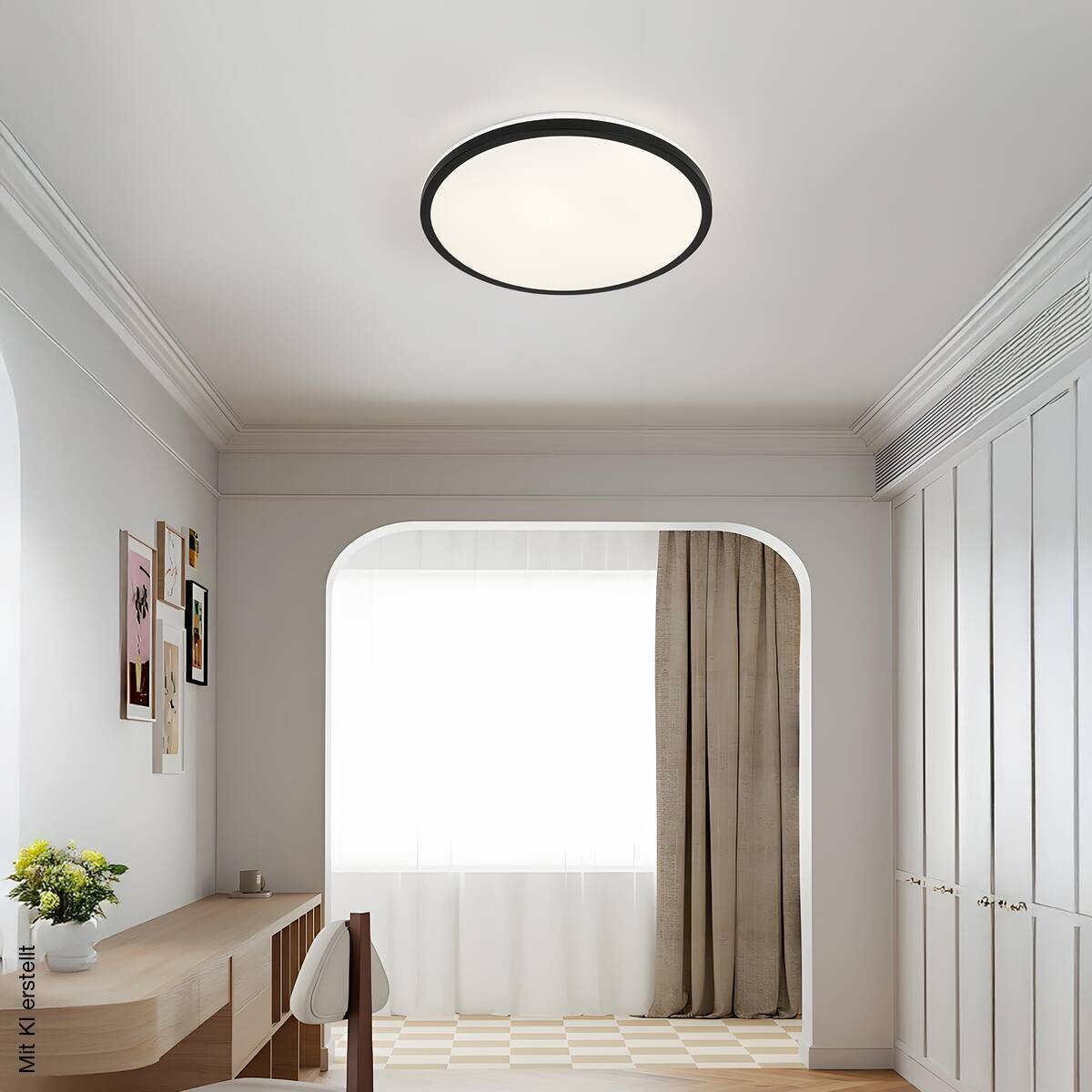 Nolo LED-Deckenleuchte Hela schwarz Kunststoff H/D: ca. 4,3x30 cm
