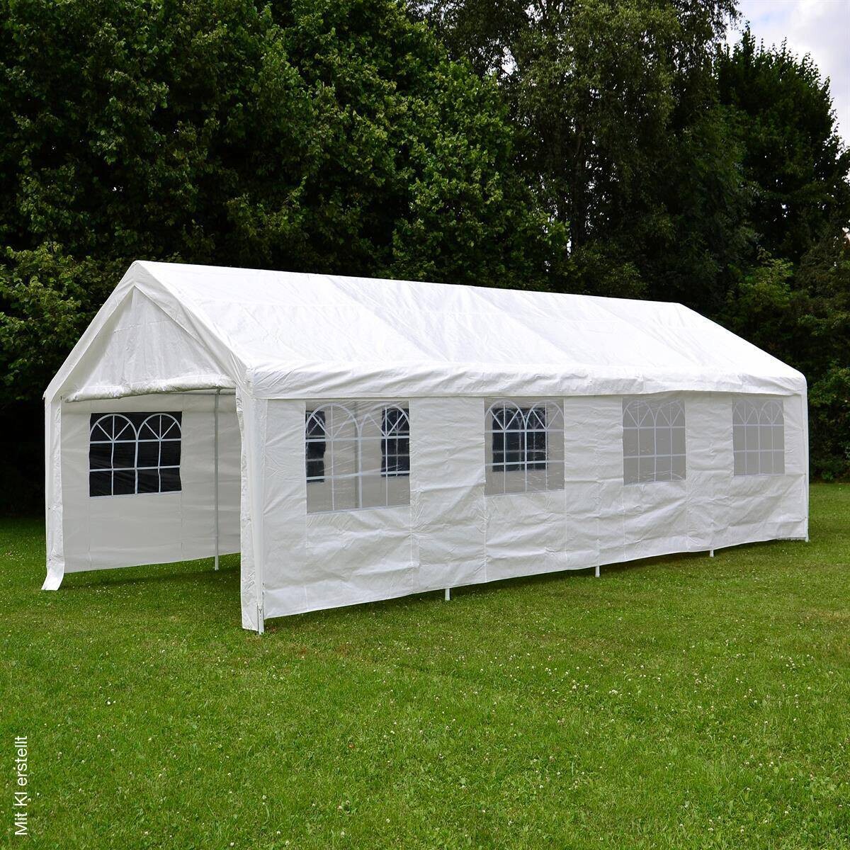 VCM Pavillon weiß Metall B/H/L: ca. 400x200x800 cm