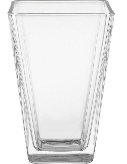 Vase klar Glas B/H/L: ca. 11x17x11 cm
