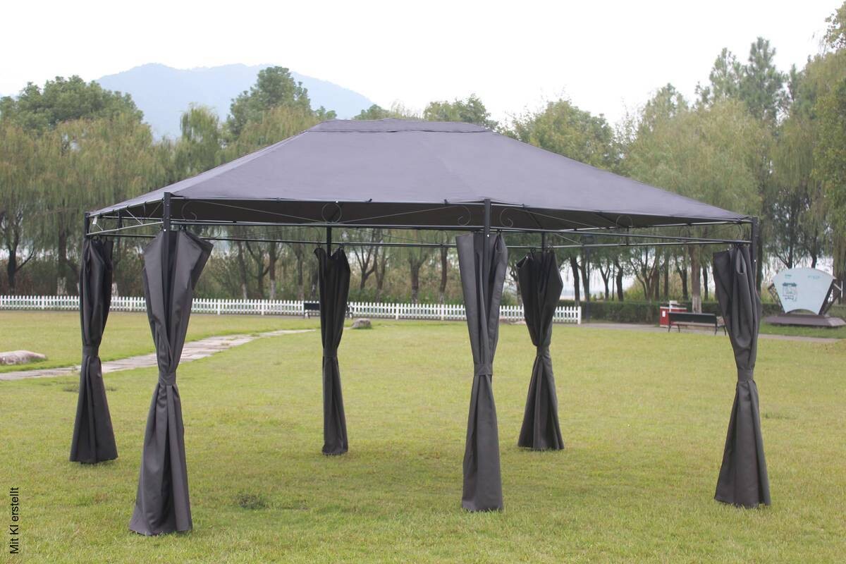 POCOline Pavillon Zeus anthrazit Stahlrohr B/H/L: ca. 400x270x300 cm