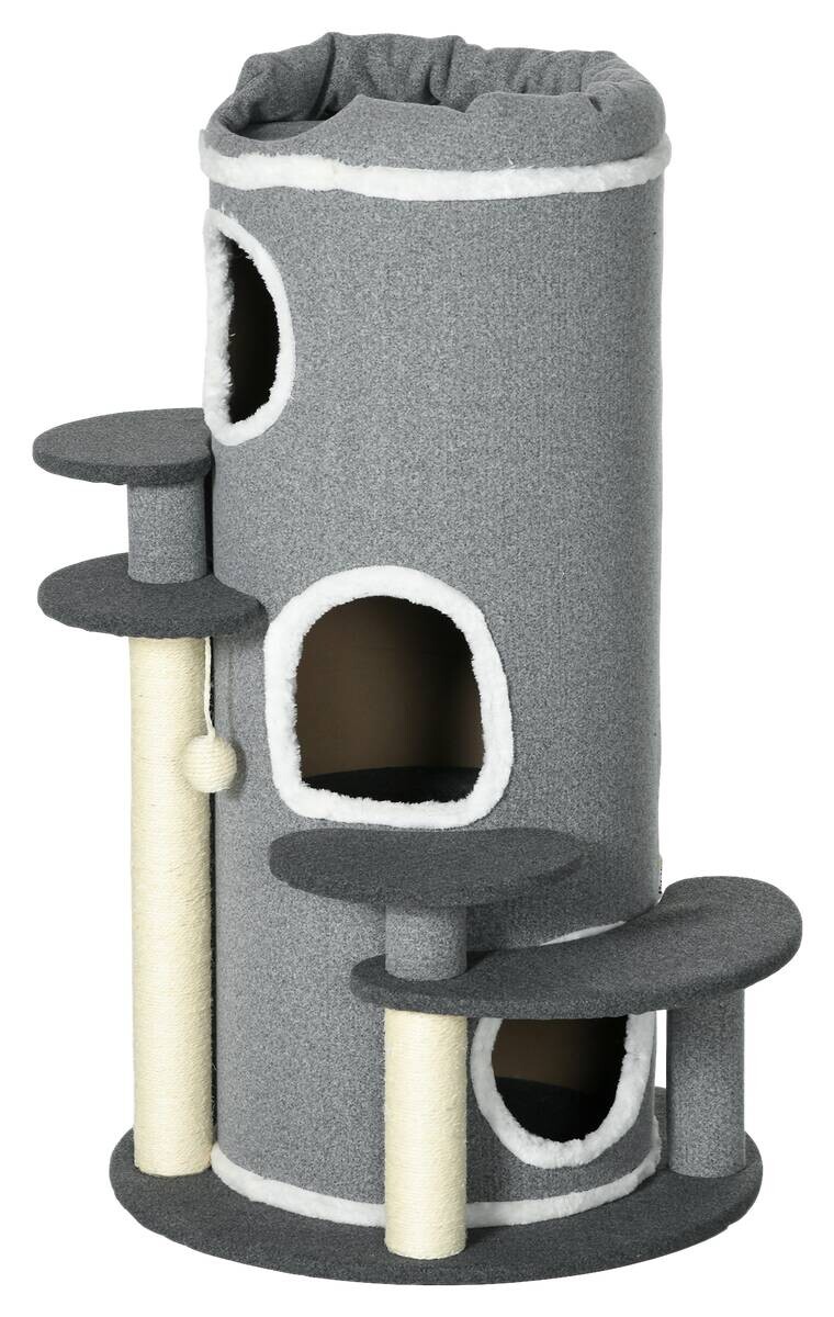 PawHut Kratzbaum grau Sisal B/H/L: ca. 57x99x57 cm