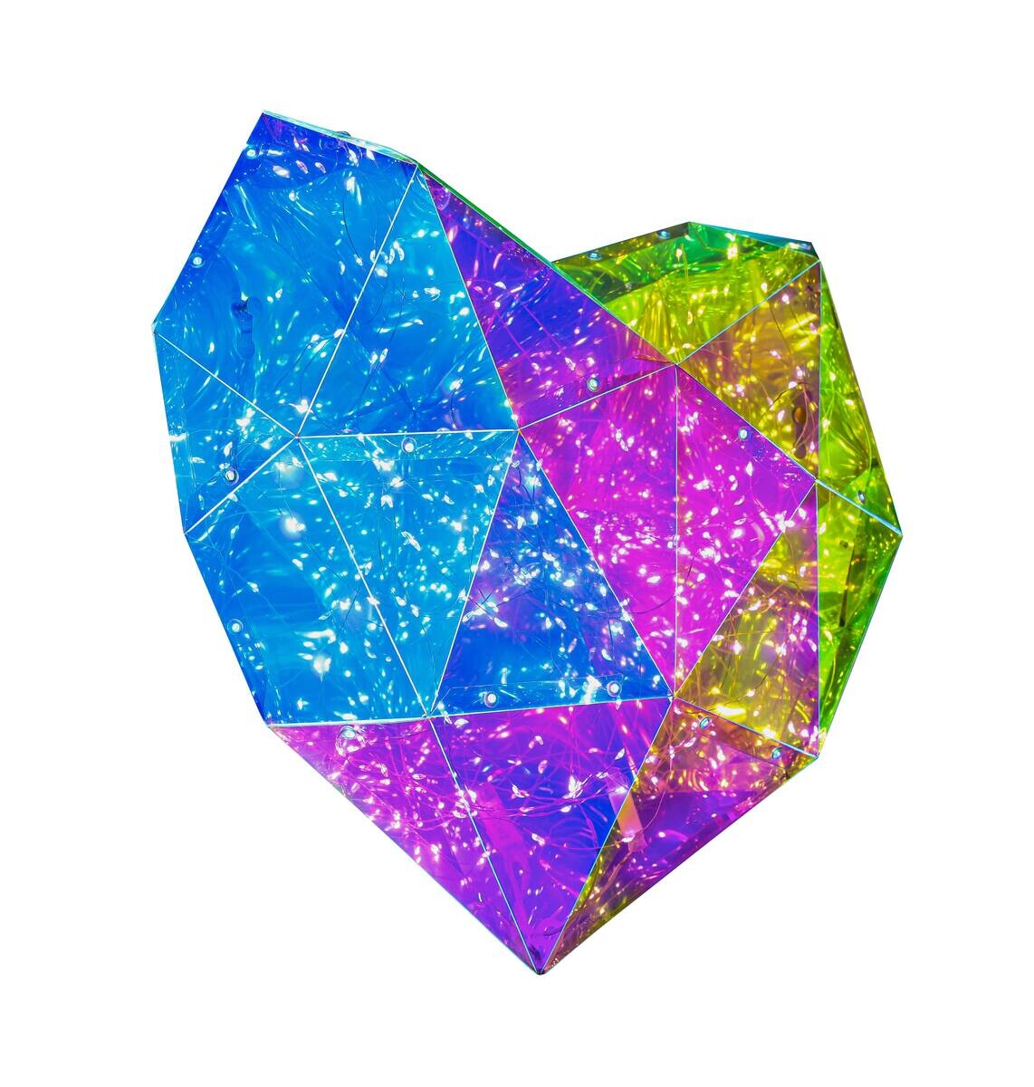 Nolo LED-Dekoleuchte Heart transparent B/H/T: ca. 45x9x38 cm