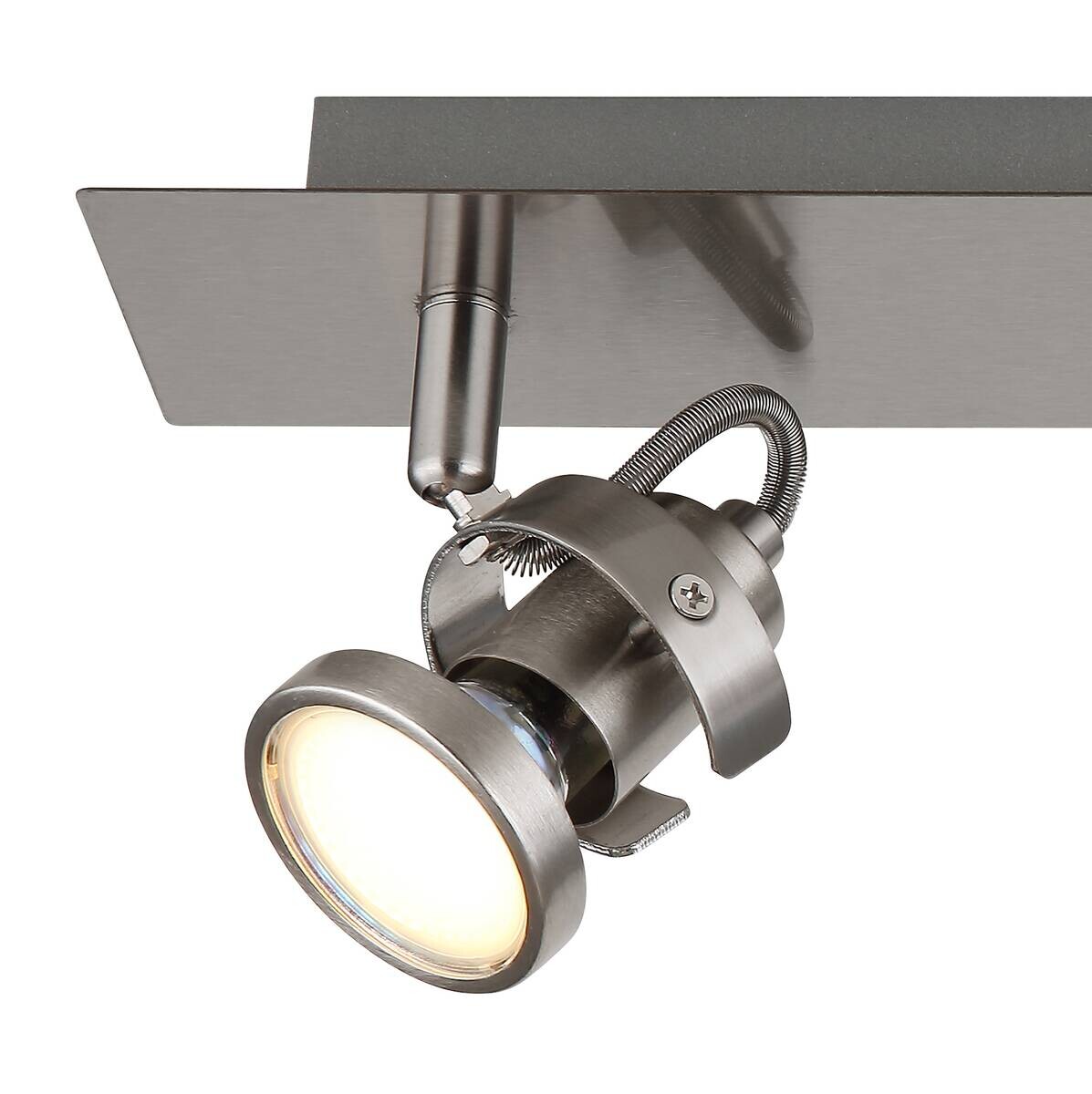GLOBO Spot nickel B/H/L: ca. 10x13,2x46 cm GU10 3 Brennstellen