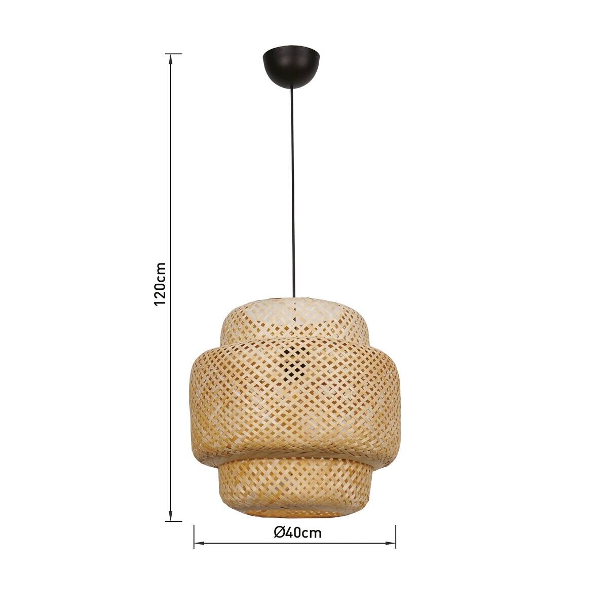 POCOline Pendelleuchte Bamboo H/D: ca. 120x40 cm null 1 Brennstellen