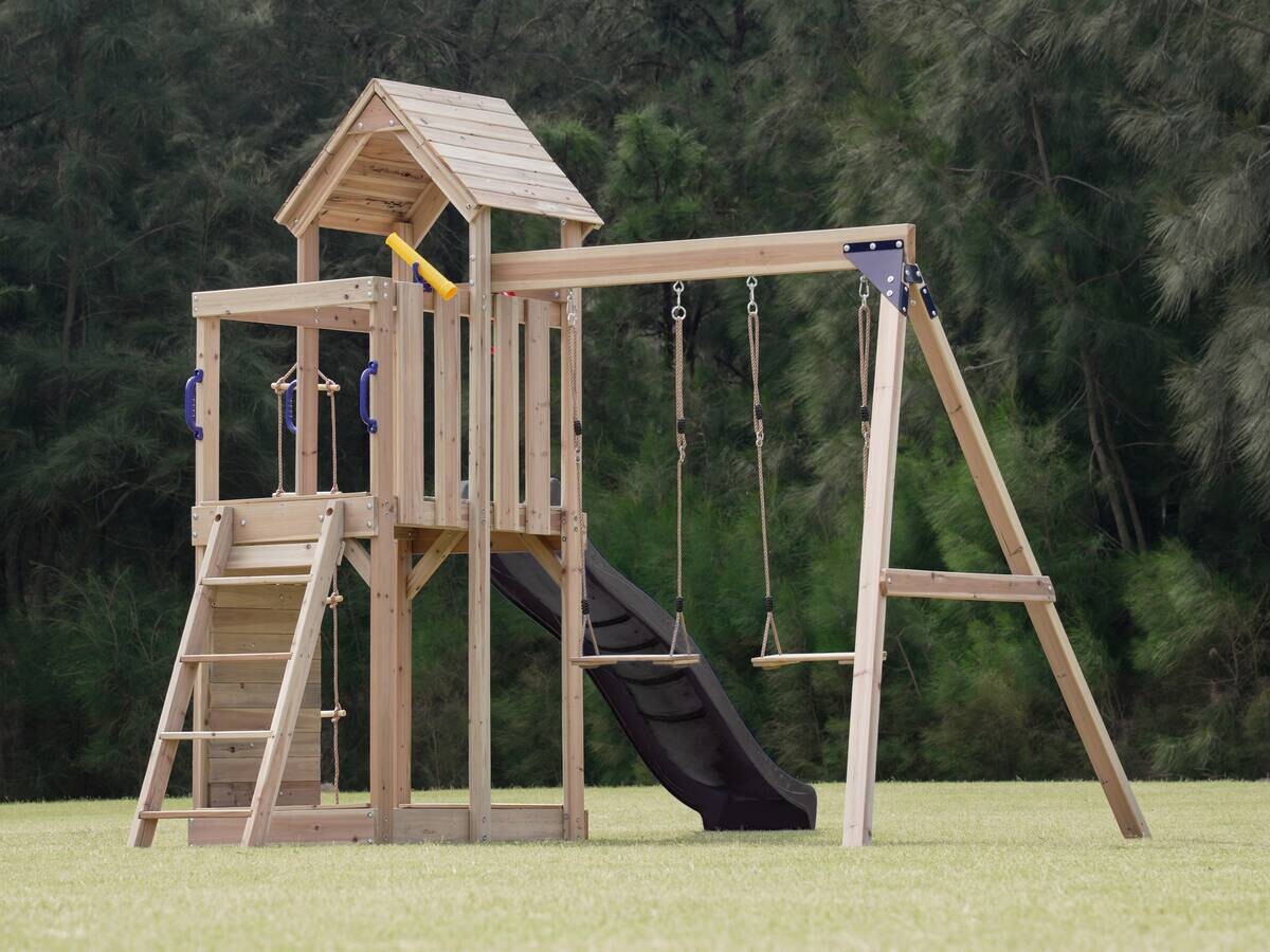 AXI Spielturm Moos braun B/H/L: ca. 342x267x375 cm