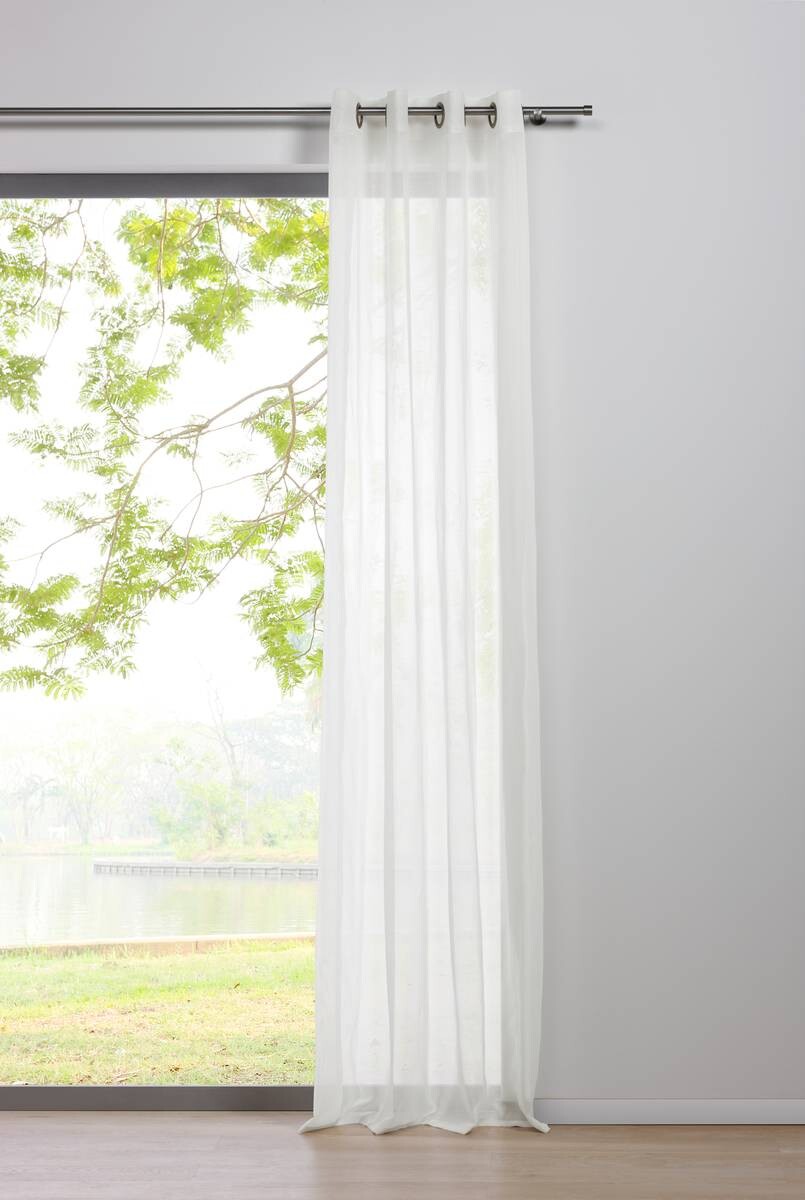 Ösenvorhang 2er Pack Pure weiß B/L: ca. 135x245 cm