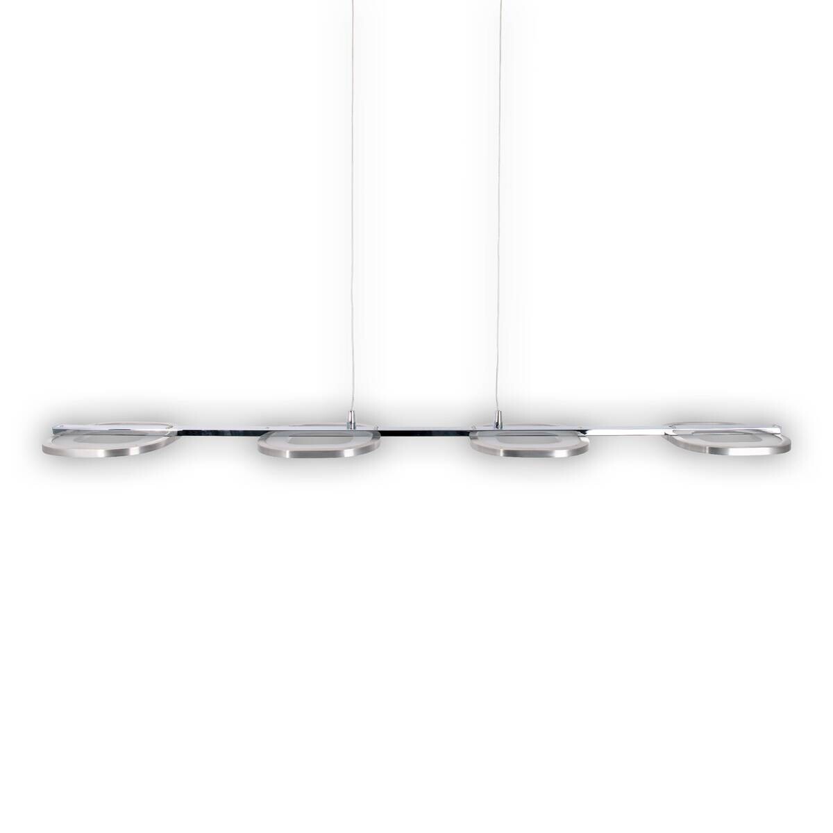 Näve Leuchten Pendelleuchte 7070342 stahlfarbig Kunststoff Metall B/H/T: ca. 16x150x100 cm null 4 Brennstellen