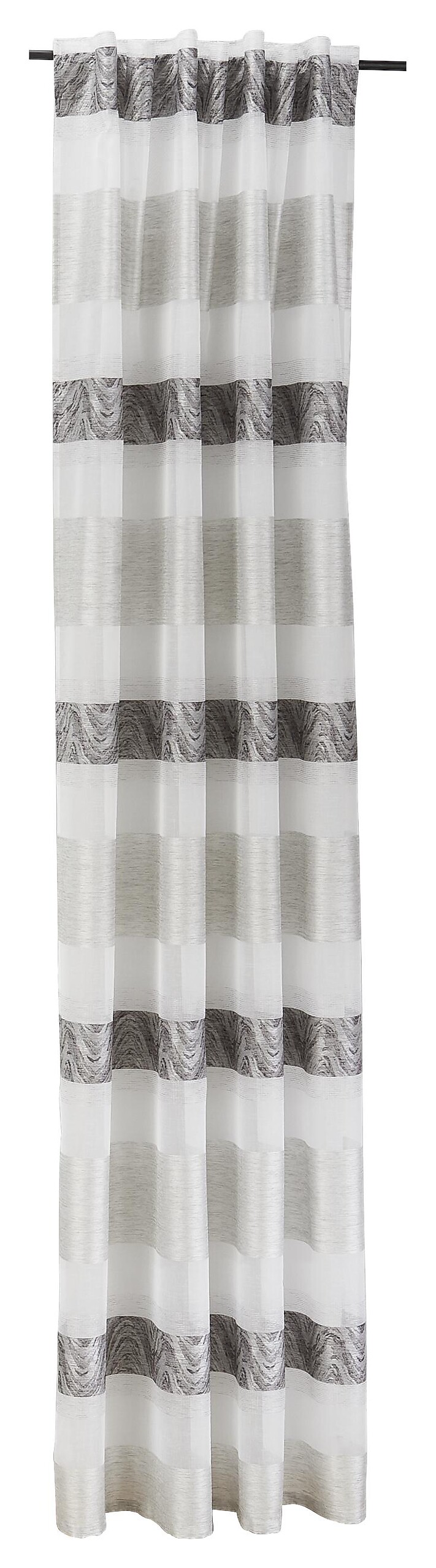 POCOline Schlaufenvorhang Dolly anthrazit silber 100% Polyester B/L: ca. 140x245 cm