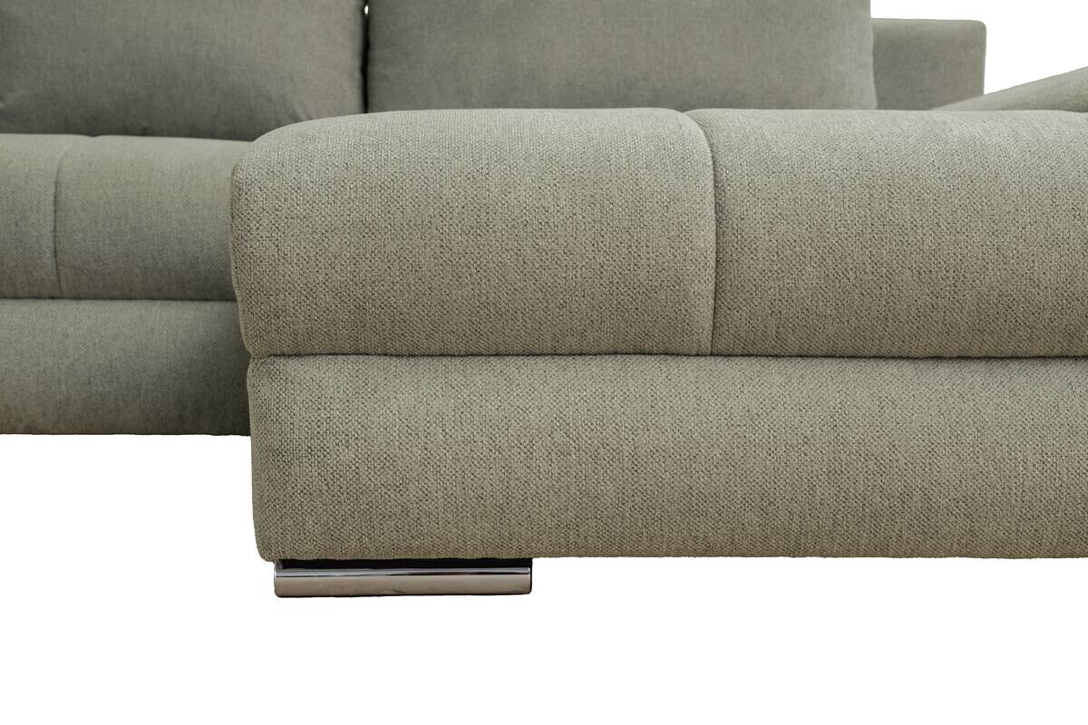 Ecksofa mit Bettfunktion und Bettkasten Lorenz olive Microfaser B/H/T: ca. 284x74x180 cm