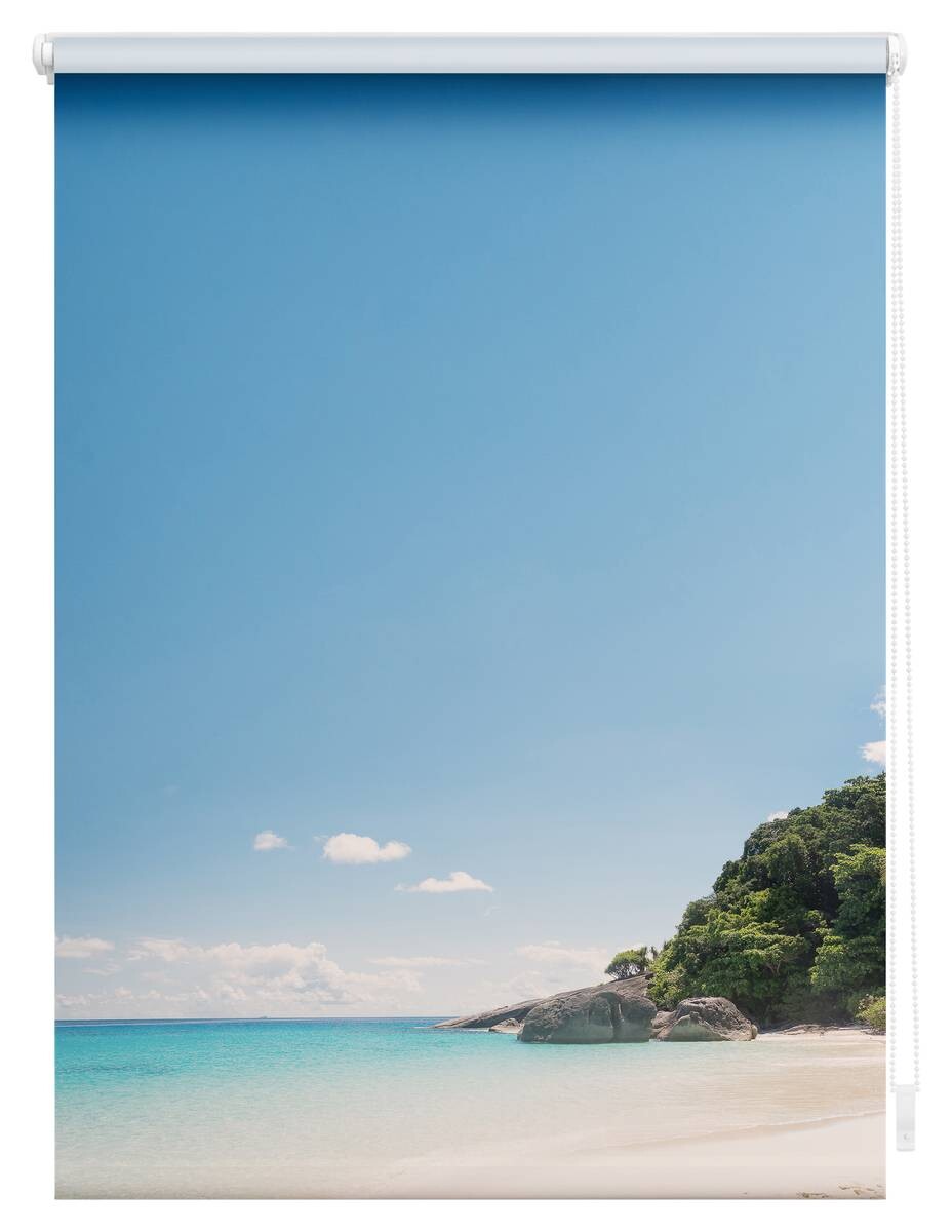 LICHTBLICK Rollo Südseeinsel blau B/L: ca. 90x150 cm