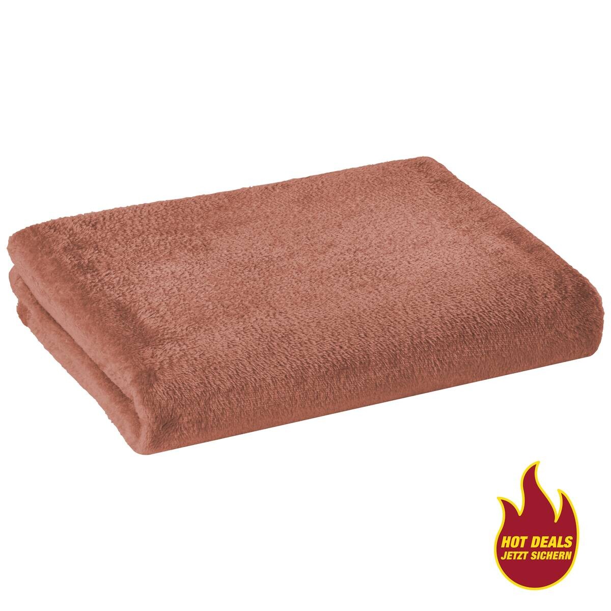 Flanelldecke braun Polyester B/L: ca. 140x200 cm