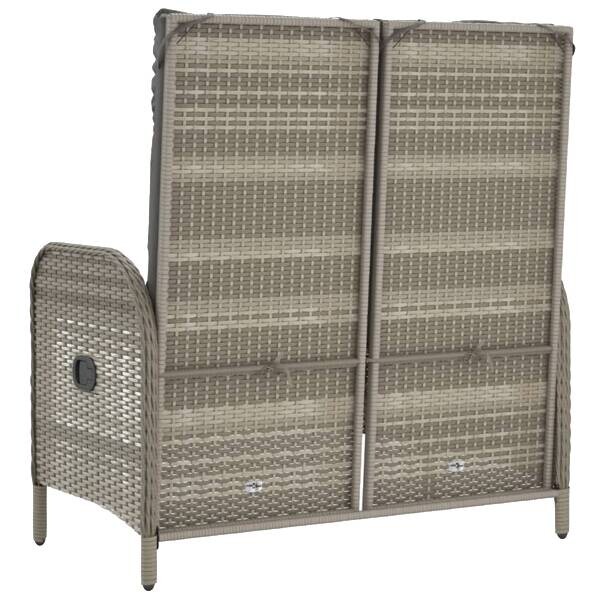 vidaXL Gartenbank grau Kunststoff B/H/T/L: ca. 62x109x62,5x107 cm