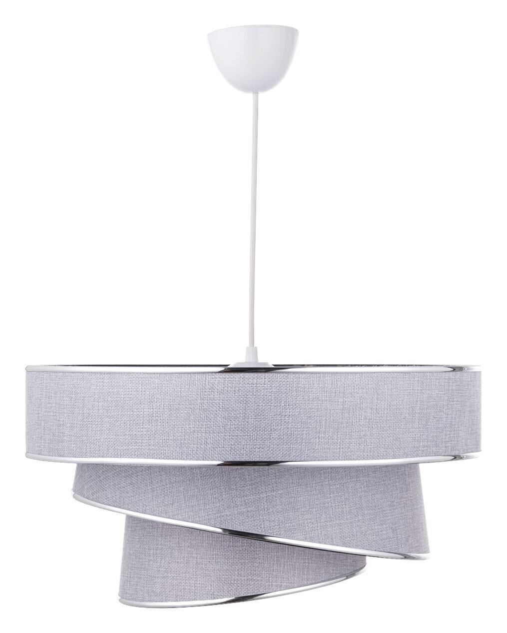 Opviq Pendelleuchte Couper silber grau B/H/T/L/D: ca. 40x72x40x40x40 cm E27 1 Brennstellen